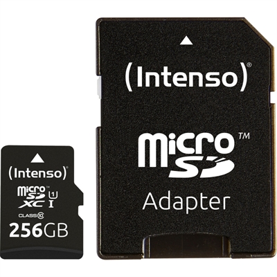 Intenso 3423492 Micro SD UHS I Premium 256G cadap